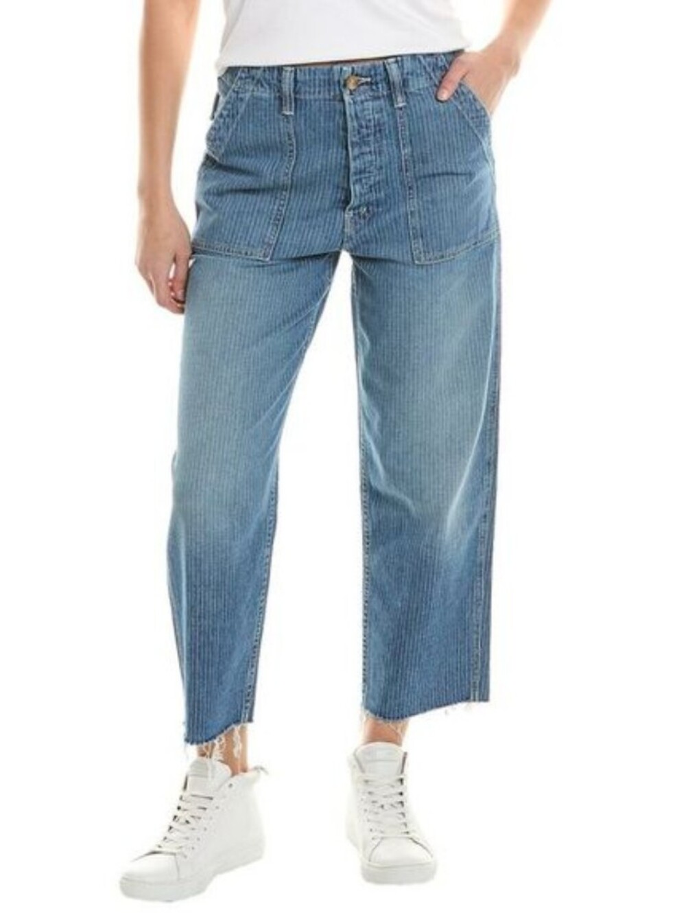 Mother Patch Pocket Private Ankle Fray